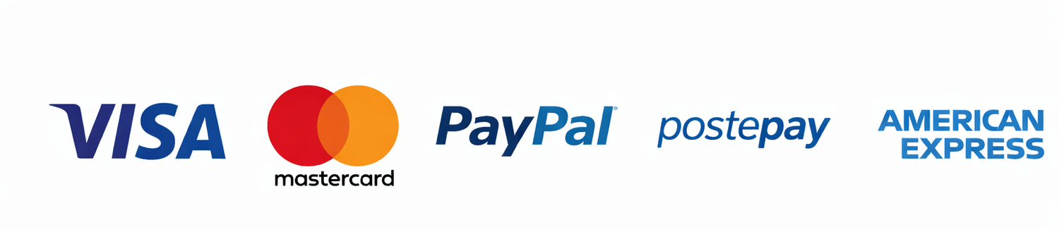 Metodi di pagamento accettati: Visa, Mastercard, PayPal, Postepay, American Express